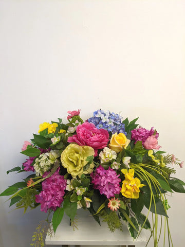 Artificial & Silk Vibrant Tombstone Flowers