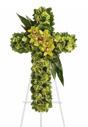 Heavenly Comfort Green Orchid Cross