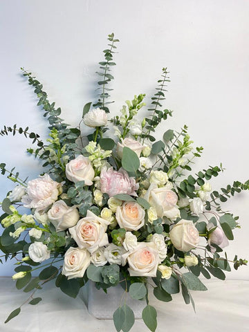 Soft Pastels & Eucalyptus Arrangement