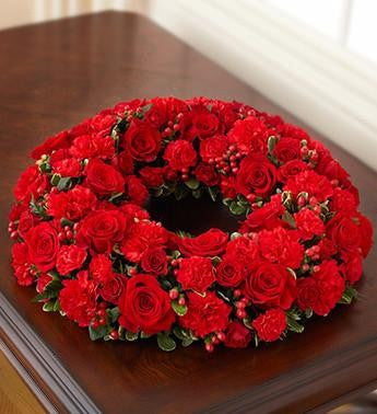 Cremation Wreath - Red